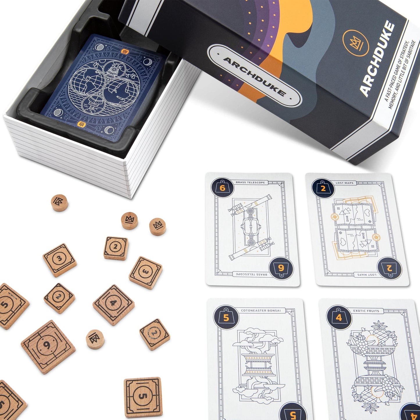 Stellar Factory Archduke Game - Fast-paced Strategy & Memory - Multicolor - Cardstock - Model: ad-base
