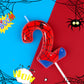 PHD CAKE Spider Birthday Candles, 2.76" Number 2, Wax Material, Spider Theme, Party Celebration