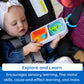 Fat Brain Toys PlayTab Go - Portable Sensory Activity Board, Blue/Green/Yellow, 9.25 x 3.25 x 0.75 inches, Ideal for Babies & Toddl