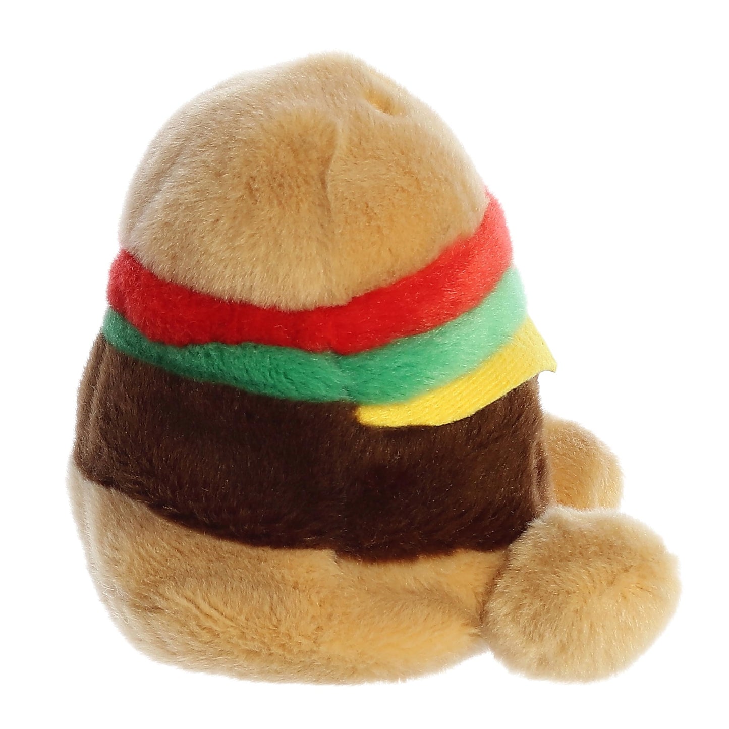 Aurora Adorable Palm Pals Charles Cheeseburger Stuffed Animal, Brown, 5 Inches, Pocket-Sized, Collectable Fun, Model 33881