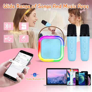 Karaoke Machine For Kids, Toys For 3-12 Years Old Girls Gifts, Kids Karaoke Microphone Machine Toy, Best Fun Christmas Birthday