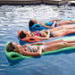 TRC Recreation Serenity 1.5  Thick Vinyl Coated Foam Swimming Pool Float Mat mature-themed Lounger with Built-In Roll Pillow  Flamingo Pink