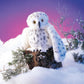 Folkmanis Snowy Owl Hand Puppet  Standard Packaging  White  Black