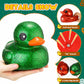 Honoson 2 Pcs 6.89 Inch Christmas Giant Glitter Rubber Ducks Big Rubber Ducky Jumbo Sparkly Duck Bathtub Toys With Squeaky Sound