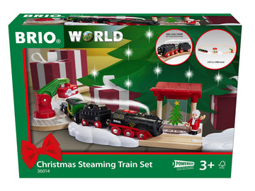 Brio World – 36014 Christmas Steaming Train Set | 27-Piece Kid-Friendly Set | Age 3+ Compatible | Fsc-Certified Beech Wood | Complements All Brio Railway Sets & Accessories | Multicolor