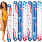 Sumind 6 Pack 60 Inch 4th of July Pool Floats Inflatable Patriotic Pool Noodles Red White Blue American Flag Floats for Forth of