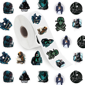 500 Pieces(10 Patterns)Hacker Stickers Aesthetics Fashion Graffiti Adhesive For Kids Girls Boys Teens Adults Water Bottles Lapto