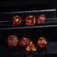 Hddais Dnd Dice Set 7Pcs Orange Polyhedral Dice Set Glitter D&D Dice For Dungeons And Dragons Role Playing Tabletop Games,D N D