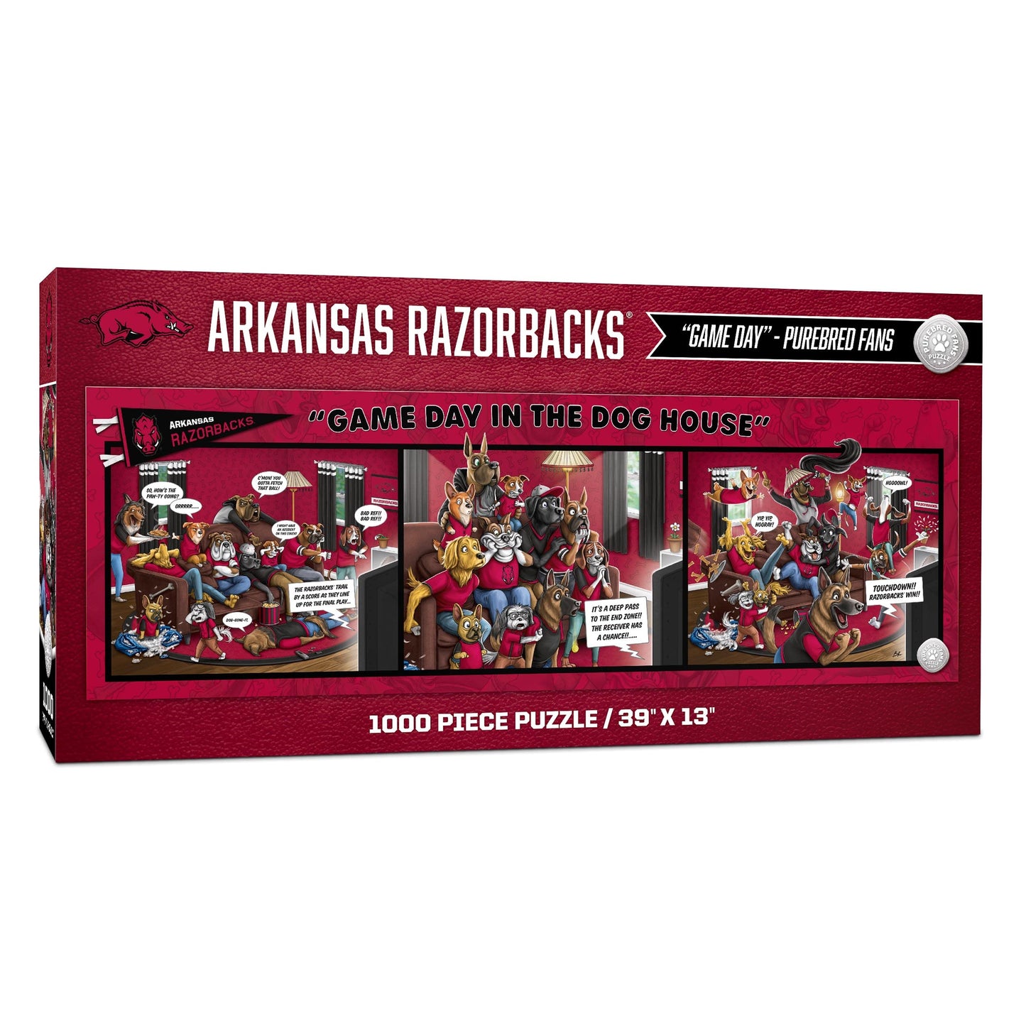 YouTheFan NCAA Arkansas Razorbacks Game Day in The Dog House 1000pc Puzzle
