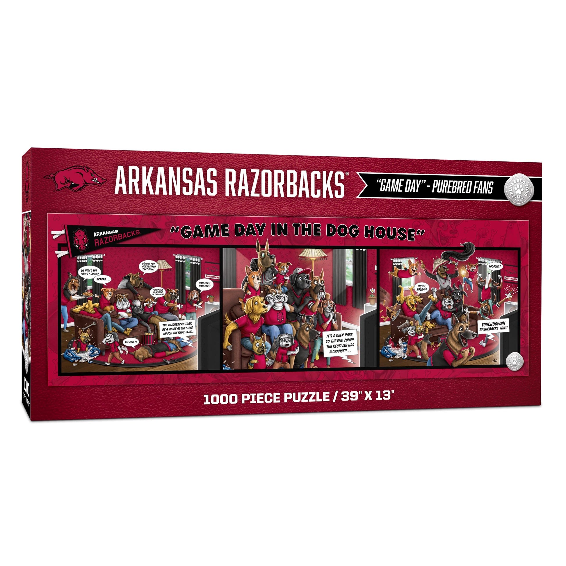 YouTheFan NCAA Arkansas Razorbacks Game Day in The Dog House 1000pc Puzzle