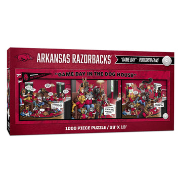 YouTheFan NCAA Arkansas Razorbacks Game Day in The Dog House 1000pc Puzzle