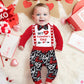 Wiqi Baby Boy Valentines Day Outfit My First Valentines Day Baby Boy Outfit 9 Months Baby Valentines Day Outfit Boy Red Long Sle