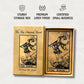 Vieux Monde Express The Tea-Stained Tarot & Guide | Classic Tarot Cards | Made In Usa | Linen Finish | 78 Cards | Full Size | 4.