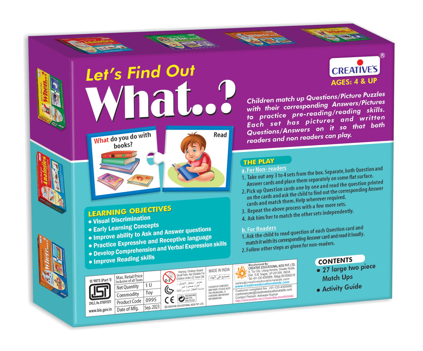 Creative Educational Creative Pre-School Let'S Find Out What Game