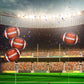 Skylety Football Balloons Football Rugby Shaped Aluminum Foil Balloons For Sport Themed Rugby Birthday Party Decor, 26 Inch(4 Pieces)
