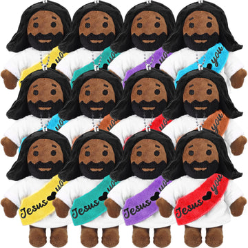 HyDren 12 Pcs Christian Jesus Plush Toys Christian Gifts 4'' Loves You Jesus Stuffed Plush Dolls Religious Savior Plushie for Ki
