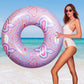 HeySplash Pool Tubes for mature-themed  2 Packs 42 Inch Large Floats Tube Rafts with Handles  Inflatable Swimming Ring Lounge  Hawaii Fun Swim Floaties River Pool Beach Lake Party Decoration  Purple Sunset