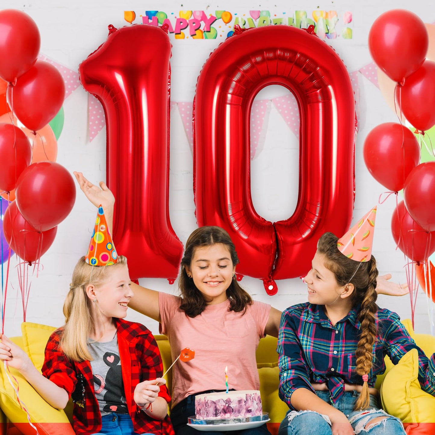Red Number 0 Balloon 40 Inch, Big Large Foil Helium Number Balloons, Jumbo Giant Mylar Number 0 Balloons For Birthday Red Party