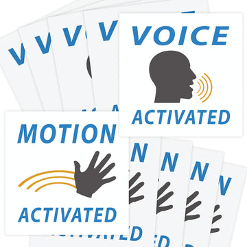 Funny, Realistic Voice & Motion Activated Prank Stickers, 50 Pack. Christmas Gag Gifts Under 10 Dollars To Trick Your Friends To Wave Hands And Yell In Public. Weird Stuff For Practical Jokes, Laughs