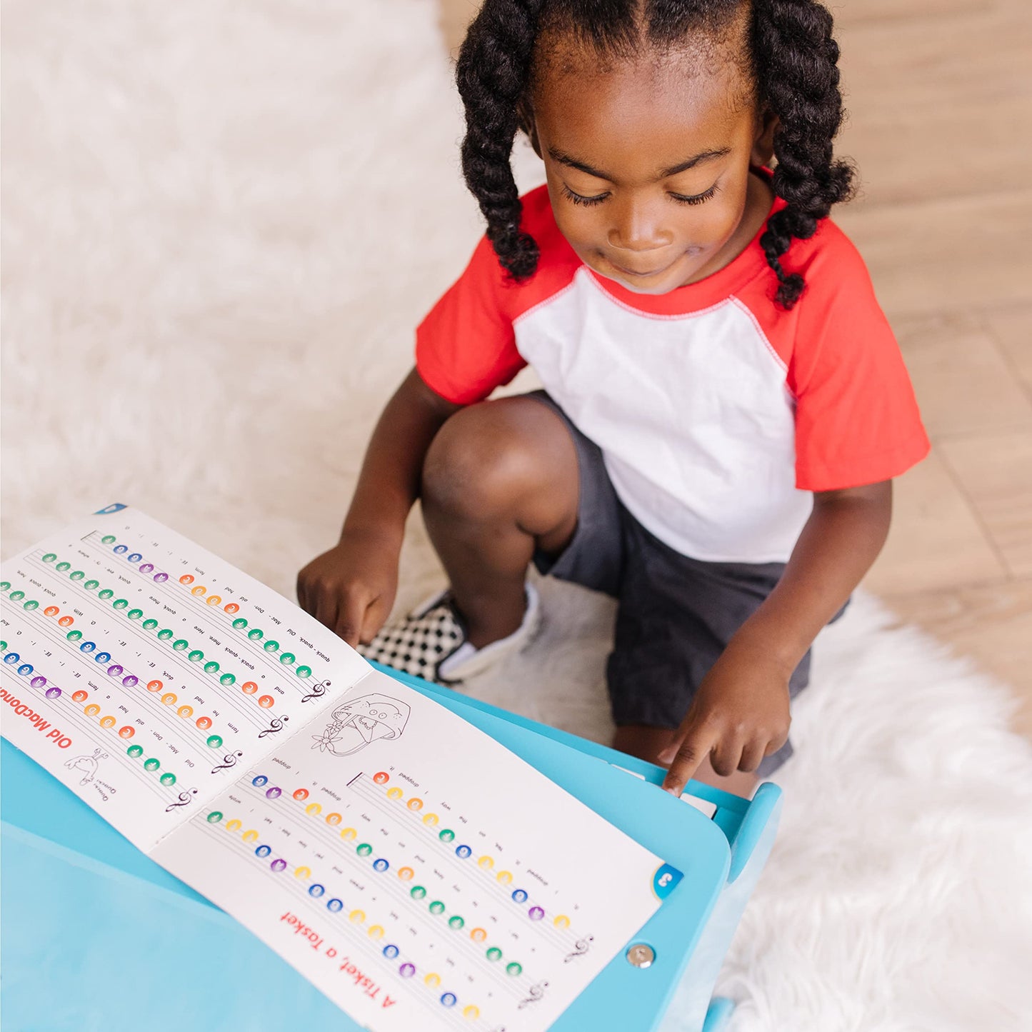 Melissa & Doug Learn-To-Play Piano With 25 Keys And Color-Coded Songbook - Blue