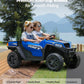 Elemara 24V 10Ah Multifunctional Ride On Car With Dump Bed, Shovel, And Sun Shade, Large Electric Car 2 Seater, Side By Side Bat