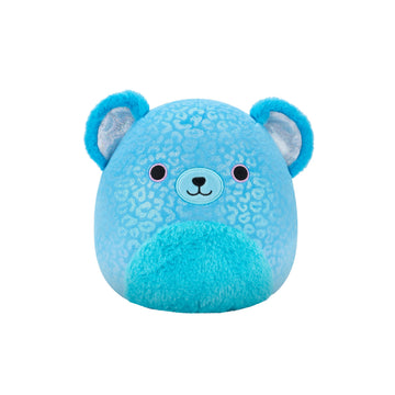 Squishmallows 8in Sarge The Blue Jaguar Plush – Iridescent Spots, Soft Polyester, Official Jazwares Toy