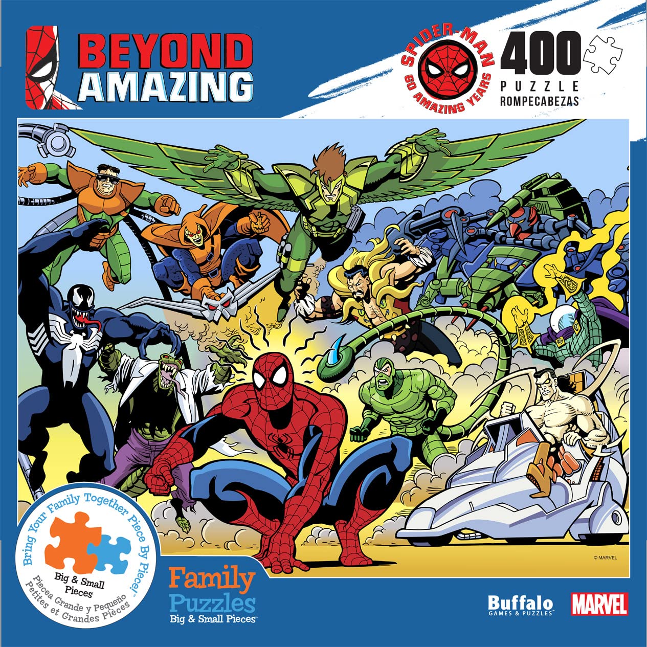 Buffalo Games Spider-Sense 400 Piece Jigsaw Puzzle - Large Multicolor Paper Puzzle for Families - Model 22013