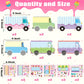 Cy2Side Ice Cream Stickers Scene - Make Your Own Ice Cream Cart Scene Sticker Art Craft Diy Dessert Truck Shop Stickers Scene With Mix Match Sweets Stickers For Kid Summer Party Games For Classroom