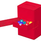 Ultimate Guard Twin Flip'N'Tray 160+, Deck Case For 160 Double-Sleeved Tcg Cards + Dice Tray, Red, Independent Magnetic Closure