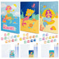 Bonnyco Paint By Numbers Kit For Kids Mermaid Pack 3 Canvas Paint By Number Canvas Framed Mermaid Gifts For Girls Arts And Crafts, Kids Paint By Number Kits, Pre Drawn Canvas For Painting For Kids
