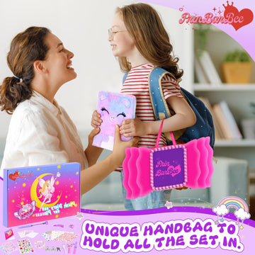 Prinbarbee Axolotl Diary With Lock For Girls,Kids Journal Travel Notebook For Writing, Cute Secret Diary With Multicolored Pen,