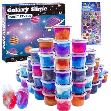 Elover Party Favors For Kids Galaxy Putty Slime Kit Tactile And Visual Experience, Stress Relief Toy,Goody Bag Toys, Christmas Stocking Stuffers For Girls Boys (Starry Sky)