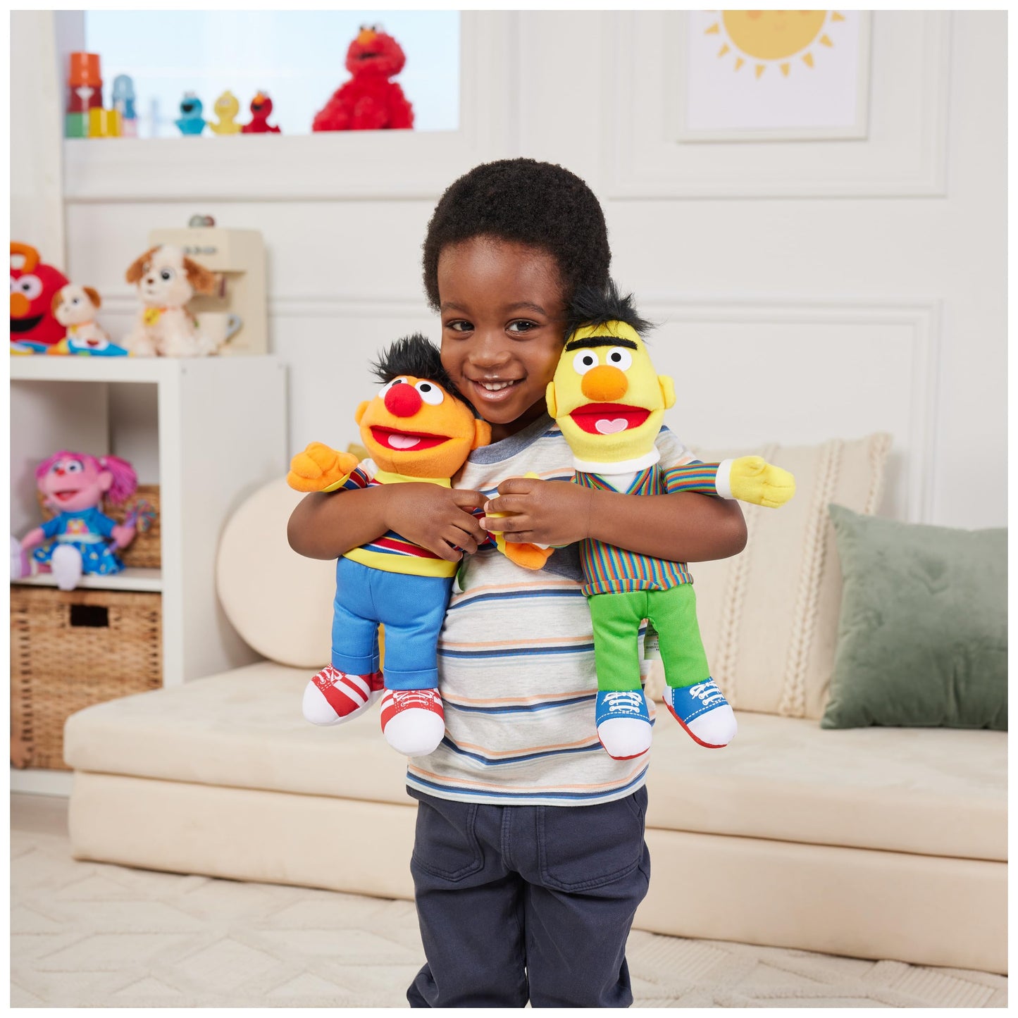 GUND Bert Muppet Plush Toy, Premium Polyester, Yellow, 14”, Model 075364, Ages 1 & Up
