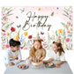 Avezano Wildflower Birthday Backdrop Girls Floral Birthday Banner Spring Wildflower Birthday Party Decorations Background 70.8 x