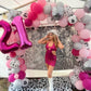 40 Inch Hot Pink 1 Balloon For First Birthday, 1St Number Balloons Birthday Decorations For Girl Kids Toddler Baby, One Giant Nu