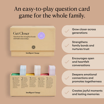 Intelligent Change Family Bonding Card Game - 100 Fun Question Cards, Icebreaker Activities, Model LGCFAMILY, Paper Material