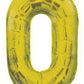 Kaleidoscope 34 Jumbo Number 0 (Zero) Foil Mylar Balloon, Gold