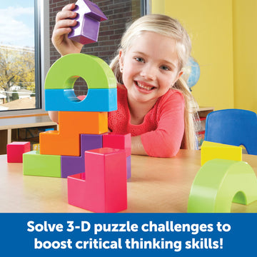 Learning Resources Mental Blox 360 Degree 3-D Building Game - 55 Pieces, Ages 5+ Educational Board Games, Mental Puzzles for Kid