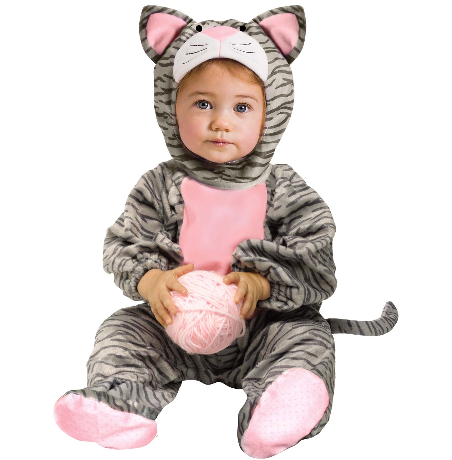 Fun World Little Stripe Kitten Infant Costume, Pink 12-24 Months