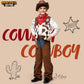 Spooktacular Creations Halloween Cowboy Costume For Boys, Kids White Brown Western Costume, Deluxe Cowboy Outfit Set With Hat For Toddler Halloween Dress-Up, Roleplay Themed Party (Small, 5-7 Yrs)