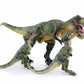 Gemini&Genius 3-Piece Dinosaur Set With T-Rex & Cubs, Action Figures, Moveable Jaw, Cake Topper, Party Gift For Kids 3-12 Years Old