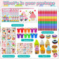 72 Pcs Ice Cream Coloring Book Party Favors Set, Candyland Donut Birthday Party Pinatas Goodie Bag Fillers,Cand Supplies Craft D