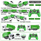 CALEST 2.4Ghz Remote Control Garbage Truck Toys,1/24 RC Garbage Truck with 4 Trash cans 6 Channel Remote Control Waste Managemen