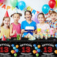 Dydamud 13Th Party Tablecloth,13 Year Old Boy Birthday Decorations 3Pcs Red Black Confetti Table Cover For Boys Birthday Party,