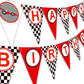 Race Car Birthday Banner Pennant