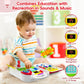 Montessori Toys For 1 Year Old Boy Girl, Musical Busy Board, Bilingual Learning Toy For Toddlers 1-3, 1St Birthday Gift, Educati