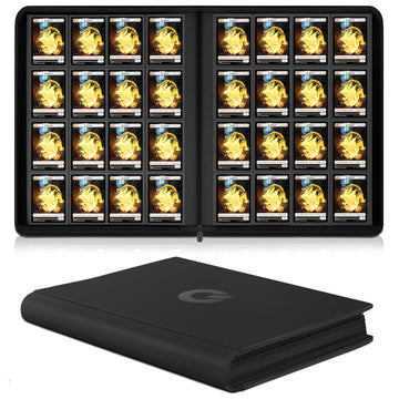 Qurhafoo 1024 Pocket Trading Card Binder Compatible with Pokemon TCG MTG Baseball Sports Cards  Trading Card Side Loading Zip Binder  enhanced leather Card Collection Storage Binders