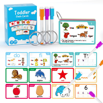 120 Pcs, 236 Pictures Alphabet Flash Cards For Toddlers 2-8 Years, Toddler Flash Cards, Phonics Words Flash Cards, With Animals, Fruits, Vegetables, Numbers, Phonics, Alphabet, Drawing, Writing