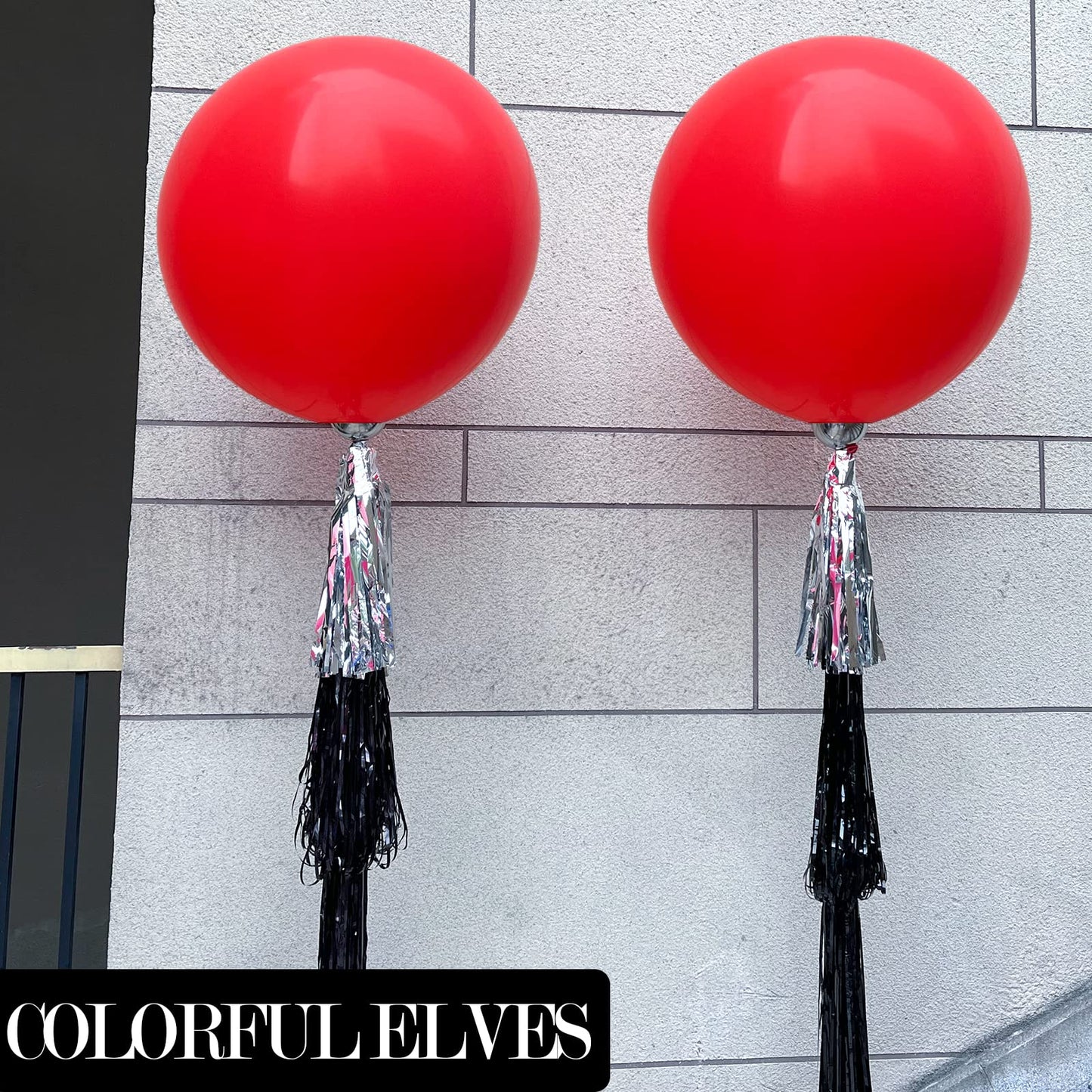Colorful Elves Large Red Balloons 36 Inches 4 Pack Giant Jumbo Red Latex Party Balloon