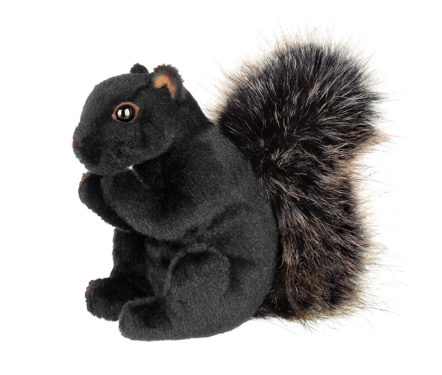 Bearington Acorn Black Plush Squirrel Stuffed Animal, 7" Size, Copper Material, Model 241520, Adorable Acorn Black Color
